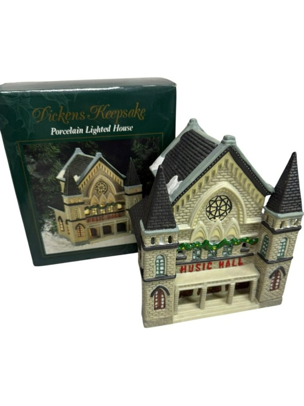 Heartland Valley Village Dickens Keepsake Christmas Porcelain Music Hall O'Well